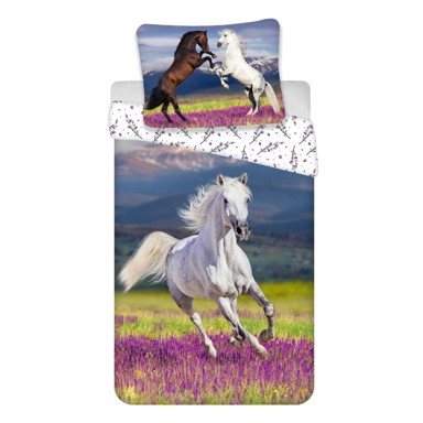 JERRY FABRICS Pamučna dječja posteljina Horse "Meadow" 140x200 cm, smeđa